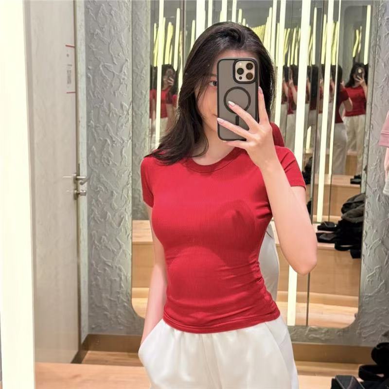 T588-1104 Short sleeved comfortable and beautiful solid color