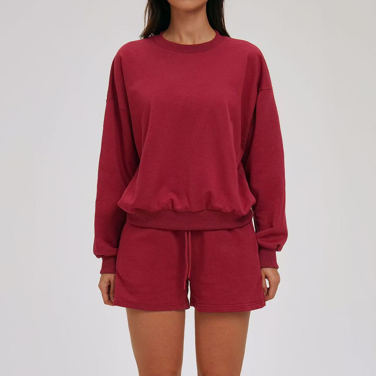 T588-907 Women's sports hoodie set loose fit