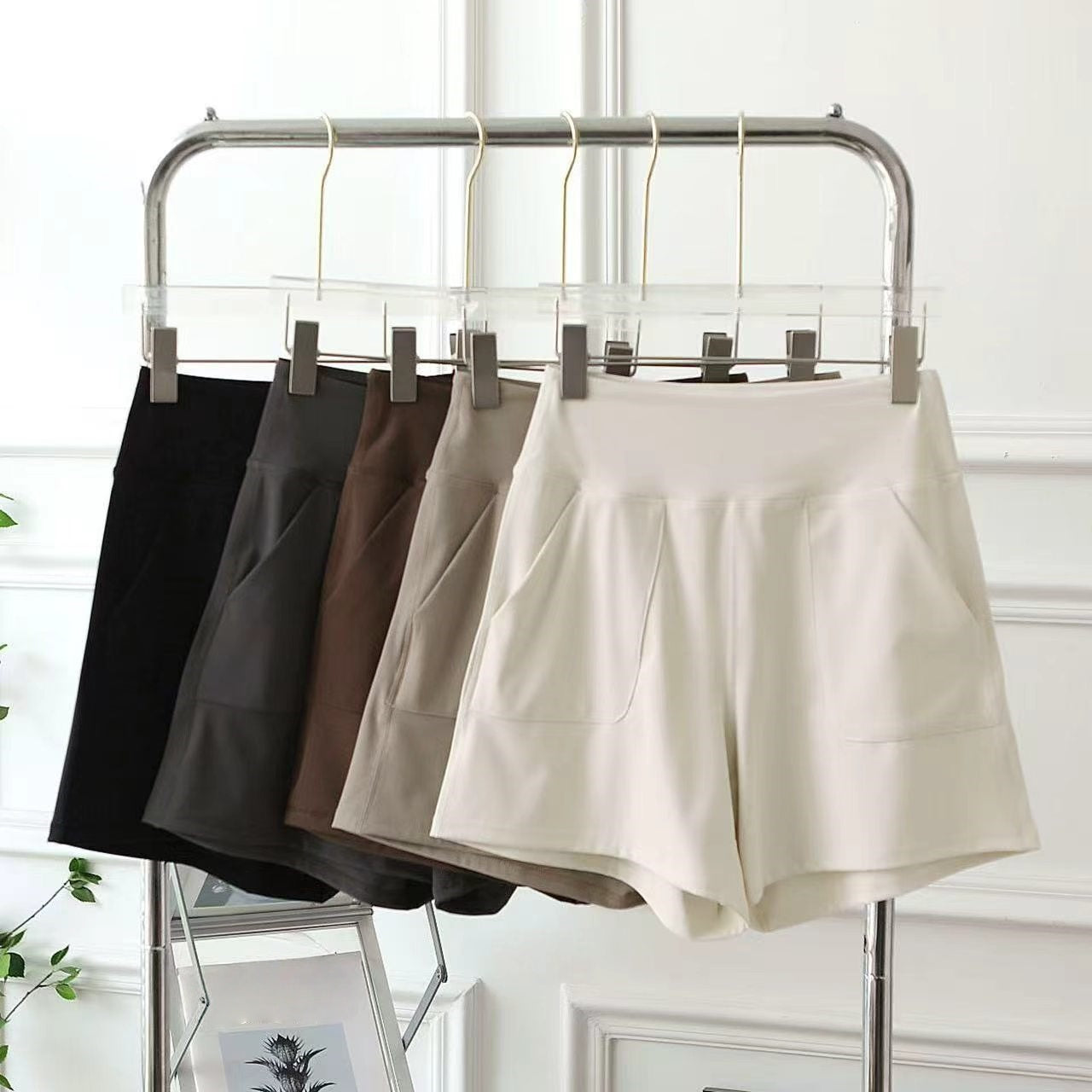 T588-1130 Women's fitness exercise quick drying breathable high waisted shorts