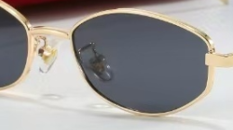 T588-1003 Elliptical irregular blackout sunglasses