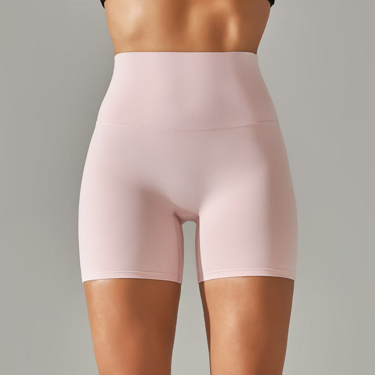 T588-131 Women's shorts, three part pants, high waist, tight fitting, elastic sports and fitness pants