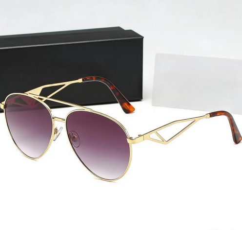 T588-1052 Sunglasses trendy large frame UV protection