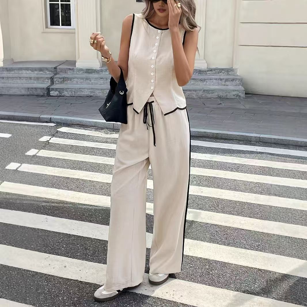 T588-1011   Women's set summer short sleeved pants casual loose fit