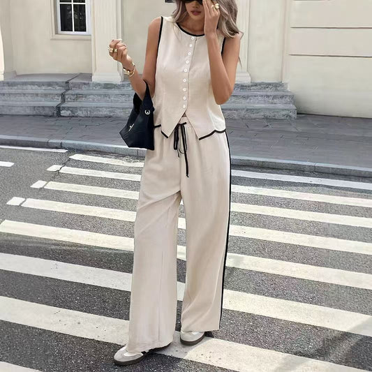 T588-1011   Women's set summer short sleeved pants casual loose fit