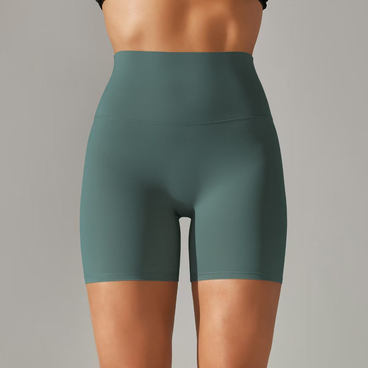 T588-131 Women's shorts, three part pants, high waist, tight fitting, elastic sports and fitness pants