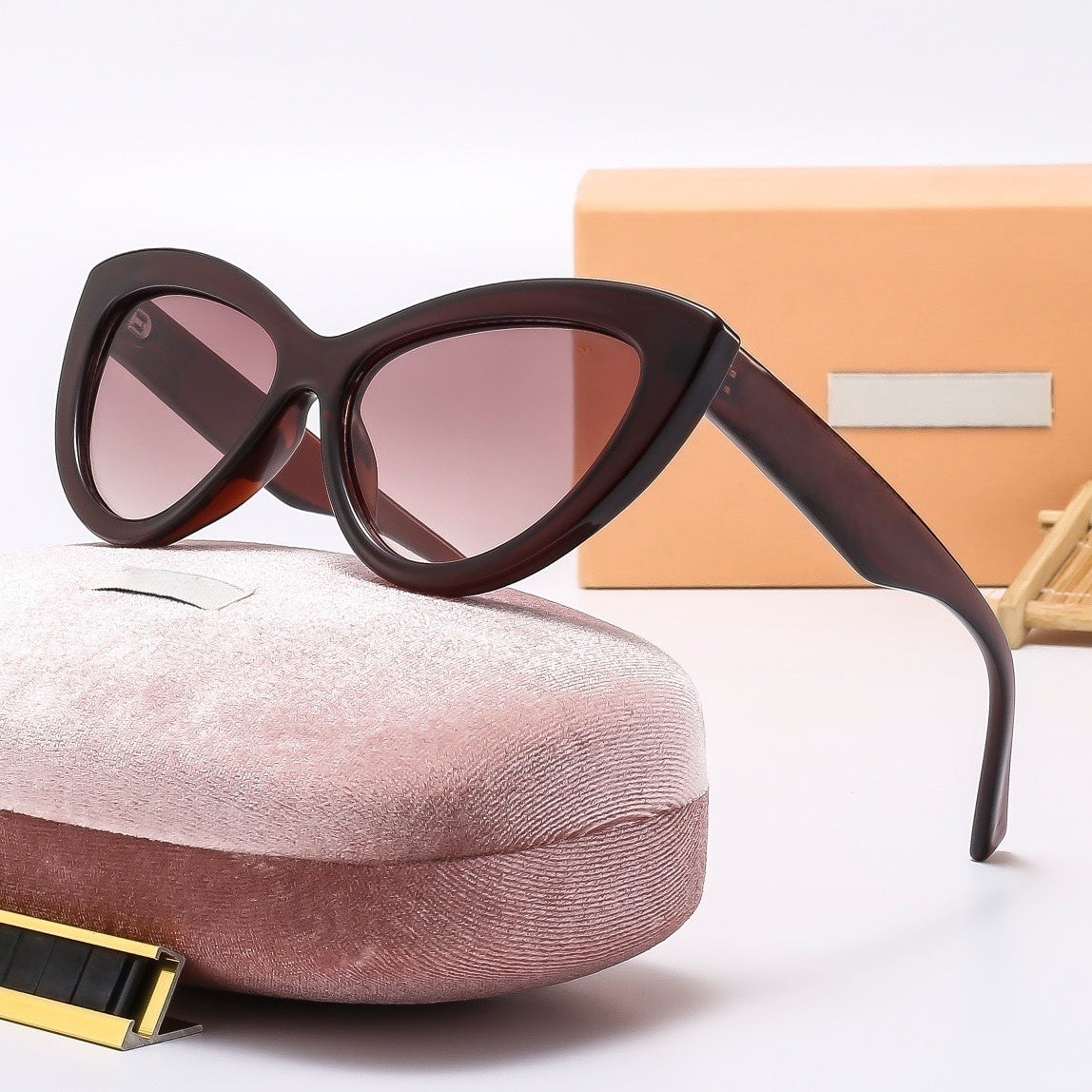 T588-957  Men's and women's large frame glasses, sunglasses, cat's eyes