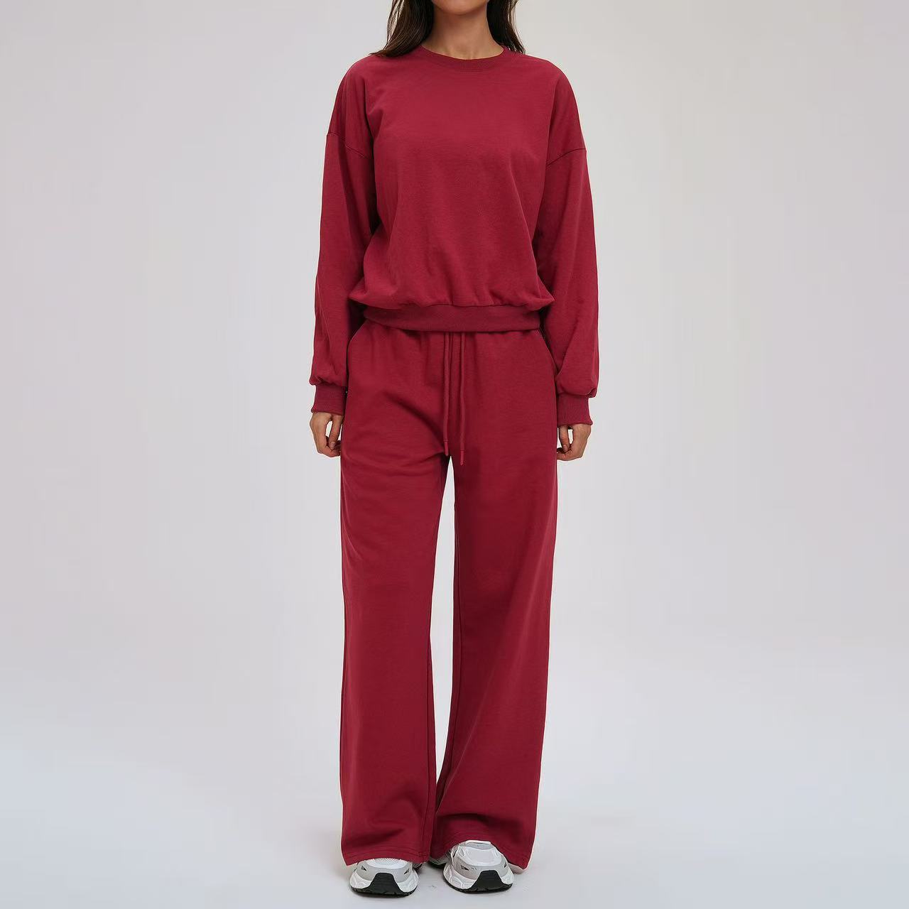 T588-907 Women's sports hoodie set loose fit