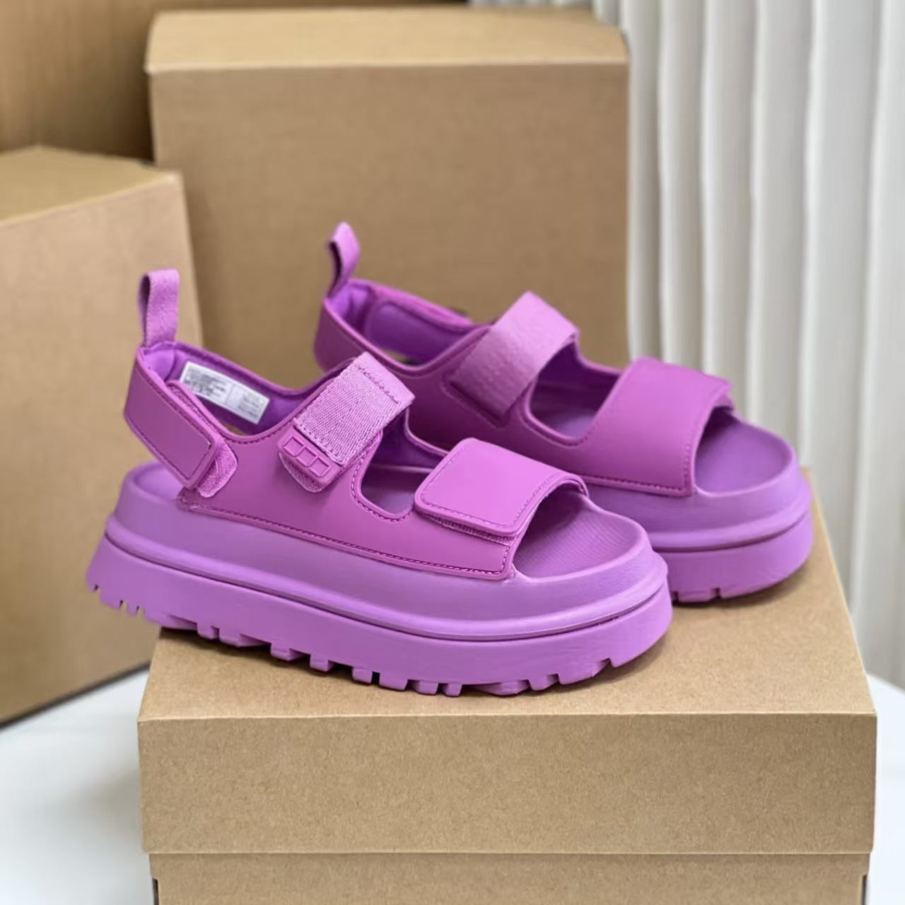 T588-1015  Summer Sandals Beach Thick Bottom