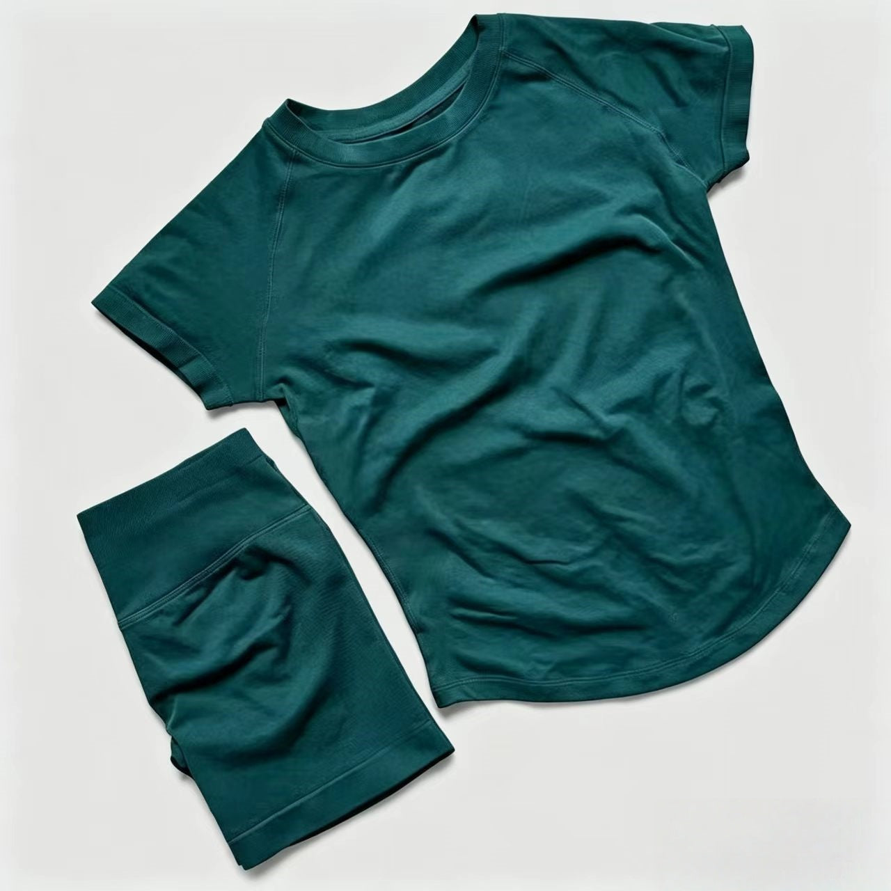 T588-1155 Breathable sports short sleeved shorts set, training exercise yoga fitness suit