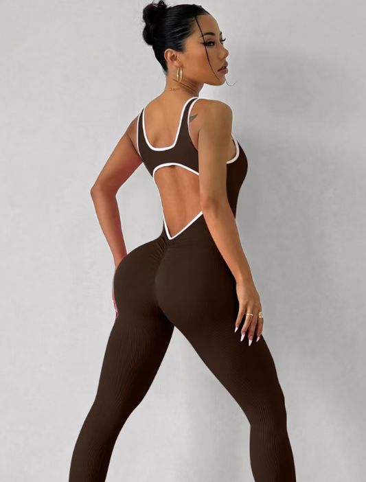 T588-1038 Sports one-piece sleeveless quick drying tight yoga suit