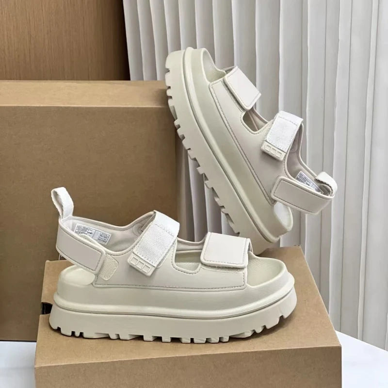 T588-1015  Summer Sandals Beach Thick Bottom