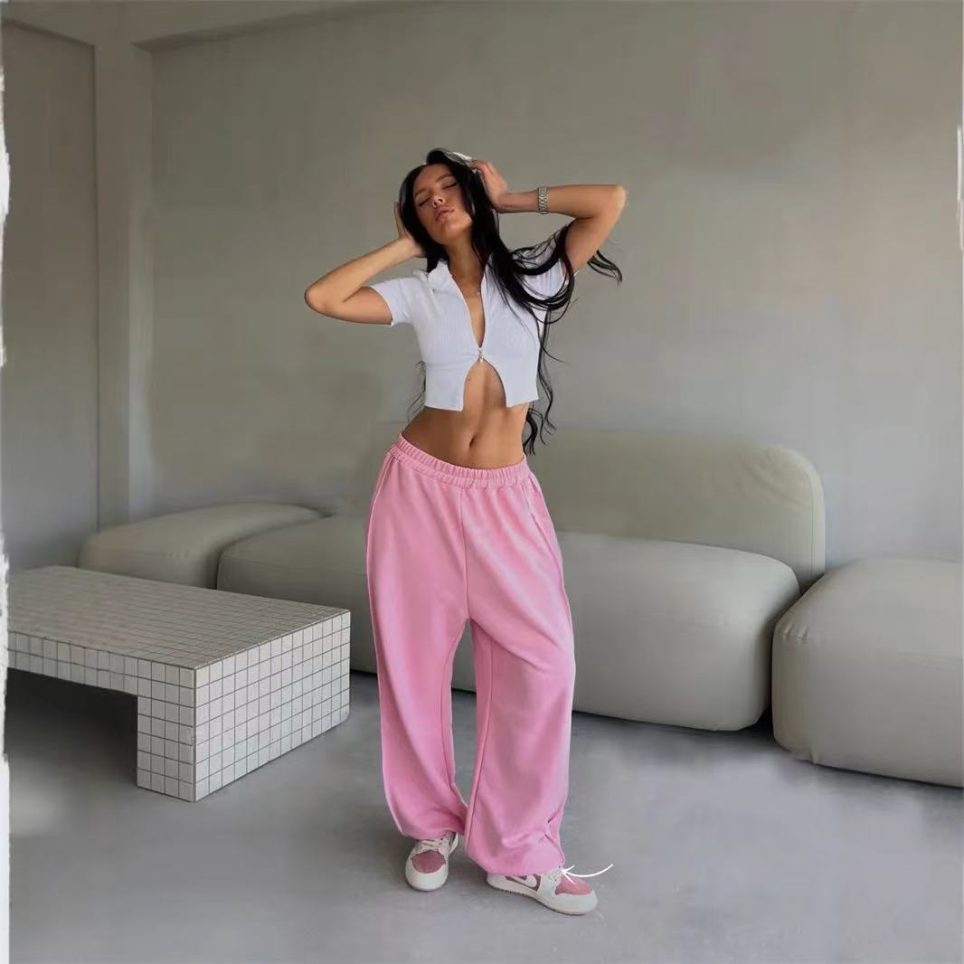 T588-852  Street style loose casual pants