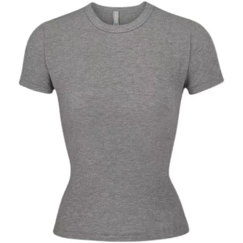 T588-1104 Short sleeved comfortable and beautiful solid color