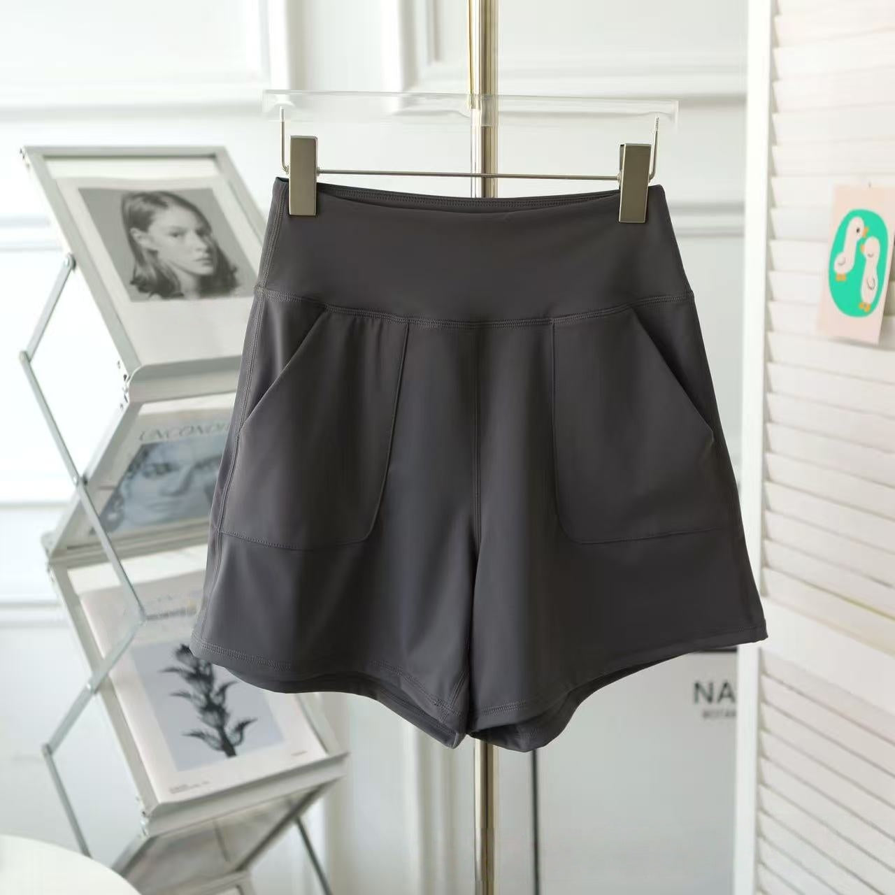 T588-1130 Women's fitness exercise quick drying breathable high waisted shorts