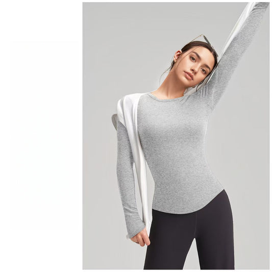 T588-1080 Yoga fitness clothing, long sleeves, slim fit, outdoor